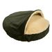 Snoozer Cozy Cave Dog Bed Small Olive Hooded Nesting Dog Bed