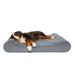 FurHaven | Cooling Gel Ultra Plush Luxe Lounger Pet Bed for Dogs & Cats Gray Giant