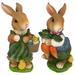 Bunny Hop Lane Mother And Father Rabbit Statues: Set Of Two