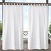 Exclusive Home Curtains Biscayne Indoor/Outdoor Two Tone Textured Tab Top Curtain Panel Pair 54x108 White Set of 2