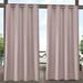 Exclusive Home Delano Heavyweight Textured Indoor/Outdoor Grommet Top Curtain Panel Pair 54 x96 Blush
