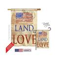 Breeze Decor H111054-BO Land That I Love Americana Patriotic Impressions Decorative Vertical 28 x 40