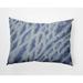 Simply Daisy 14 x 20 Shibori Stripe Blue Decorative Abstract Outdoor Pillow