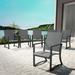 COSCO Outdoor Furniture Patio Dining Chairs 6 pack Steel Light Gray Sling