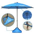 Xbrellas â€“ Best High Wind Resistant Large 7.5â€™ Beach Umbrella. 6 Heavy Duty Sturdy Fiberglass Ribs Marine Grade Canvas Fabric Reinforced Vertical Pole Sand Fill System - PATENT PENDING