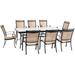 Hanover Fontana 9-Piece Outdoor Dining Set with Glass-Top Table