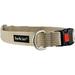 Cotton Web Adjustable Dog Collar with Locking Device 4 Sizes Beige (X-Large: Neck 18 -27 ; Width 1.2 )