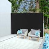 120x63 In Retractable Side Awning Outdoor Water Repellent Screen Privacy Divider