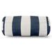 Majestic Home Goods Indoor Outdoor Navy Vertical Stripe Round Bolster Decorative Throw Pillow 18.5 in L x 8 in W x 8 in H