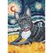 Toland Home Garden Van Growl- French Bulldog Frenchie Dog Flag Double Sided 28x40 Inch