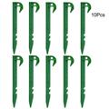 Tebru 10Pcs Ground Garden Weed Barrier Fabric Shading Net Stake Fixing Plastic Pegs Garden Pegs Fixing Pegs