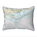 Betsy Drake St George Island - FL Nautical Map Large Corded Indoor & Outdoor Pillow - 16 x 20 in.