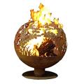 Esschert Design 28 Brown Rustic Finish Large Garden Outdoor Fire Sphere