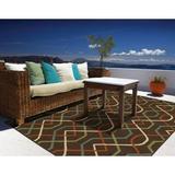 Lattice Brown/Ivory Indoor-Outdoor Area Rug (5 3x7 6) - 5 3 x 7 6