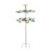Transpac Colorful Two Tier Metal Butterfly Horizontal Spinning Garden Stake