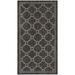 SAFAVIEH Courtyard Fisher Geometric Quatrefoil Indoor/Outdoor Area Rug 2 7 x 5 Natural/Black