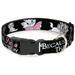 Disney Pet Collar Dog Collar Plastic Buckle Aristocats Marie Poses Because Im A Lady Thats Why Black 7 to 8.5 Inches 0.5 Inch Wide