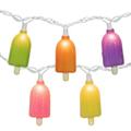 Northlight 10ct Sugared Ice Pop Outdoor Patio String Light Set 7.25ft White Wire