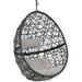 Sunnydaze Caroline Outdoor Hanging Egg Chair with Cushion - Gray