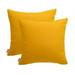 RSH DÃ©cor Indoor Outdoor Set of 2 Square Pillows Weather Resistant 17 x 17 Sunbrella Sunflower Yellow