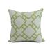 Simply Daisy 18 x 18 Square in St. Louis Geometric Print Outdoor Pillow Green