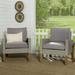 Manor Park Modern Outdoor Patio Eucalyptus and Rattan Chairs Set of 2