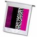 3dRose Pink Black and White Animal Print - Leopard and Zebra - Garden Flag 12 by 18-inch