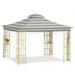 Garden Winds Replacement Canopy Top Cover for the S-J-109 Double Tier Gazebo -Standard 350 - Stripe Stone