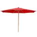 Yescom 13ft XL Outdoor Patio Umbrella w/ German Beech Wood Pole Beach Yard Garden Wedding Cafe Garden (Red)