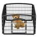 IRIS USA 24 Exercise 4-Panel Pet Playpen with Door Dog Playpen Puppy Playpen for Small and Medium Dogs Keep Pets Secure Easy Assemble Rust-Free Heavy-Duty Molded Plastic Customizable Black