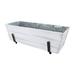 Achla 2 x 6 Railings Flower Box with Brackets White - Medium