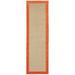 Style Haven Cara Mixed Pile Classic Bordered Indoor-Outdoor Area Rug Orange/Sand 2 3 x 7 6 Runner Polypropylene 8 Runner Runner Outdoor Indoor