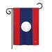 Breeze Decor BD-CY-GS-108262-IP-BO-D-US15-BD 13 x 18.5 in. Laos Flags of the World Nationality Impressions Decorative Vertical Double Sided Garden Flag Set with Banner Pole
