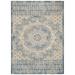 SAFAVIEH Courtyard Tangier Faded Aztec Indoor/Outdoor Area Rug 5 3 x 7 7 Beige/Blue