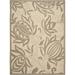 Safavieh Courtyard Crystal Floral Indoor/Outdoor Indoor/Outdoor Area Rug 6 7 x 9 6 Natural/Brown