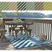Style Haven Rio Mar Diagonal Stipe Indoor/ Outdoor Area Rug Light Grey/Cream 3 7 x 5 6 4 x 6 Outdoor Indoor Patio Ivory Grey Rectangle