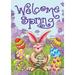 Toland Home Garden Welcome Spring Spring Easter Flag Double Sided 28x40 Inch