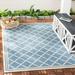 SAFAVIEH Beach House Nima Trellis Indoor/Outdoor Area Rug Blue/Cream 5 3 x 7 6