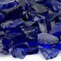 BBQGuys Signature 1/2-Inch to 1-Inch Dark Blue Fire Pit Glass - 10 Pounds