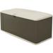 Rubbermaid Outdoor Extra-Large Deck Box with Seat Gray & Brown 121 Gallon