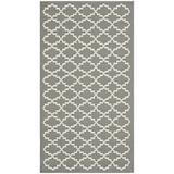 Safavieh Courtyard Collection CY6919-246 Anthracite and Beige Indoor/ Outdoor Area Rug 2 feet by 3 feet 7 inches (2 x 37 inch )