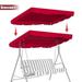 New 73 x52 Swing Canopy Replacement Porch Top Cover Seat Patio Outdoor Furniture (Burgundy)