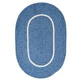 Colonial Mills 8 Blue and White Round Area Throw Rug