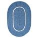 Colonial Mills 8 Blue and White Round Area Throw Rug