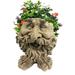 Homestyles Stone Wash Ole Salty the Muggly Face Humorous Statue Planter Pot