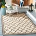 SAFAVIEH Beach House Nima Trellis Indoor/Outdoor Area Rug Cream/Brown 6 7 x 6 7 Square