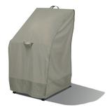 Duck Covers Weekend Water-Resistant 26 Inch Outdoor Stackable Chair Cover with Integrated Duck Dome Moon Rock