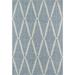 Momeni Indoor/Outdoor Geometric Modern/Contemporary Area Rugs Blue 60 x 91