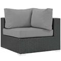 Modern Contemporary Urban Design Outdoor Patio Balcony Garden Furniture Sofa Corner Chair Sunbrella Rattan Wicker Grey Gray