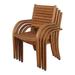 Outdoor Living and Style 4-Piece Brown Arizona Eucalyptus Patio Armchair Set 36